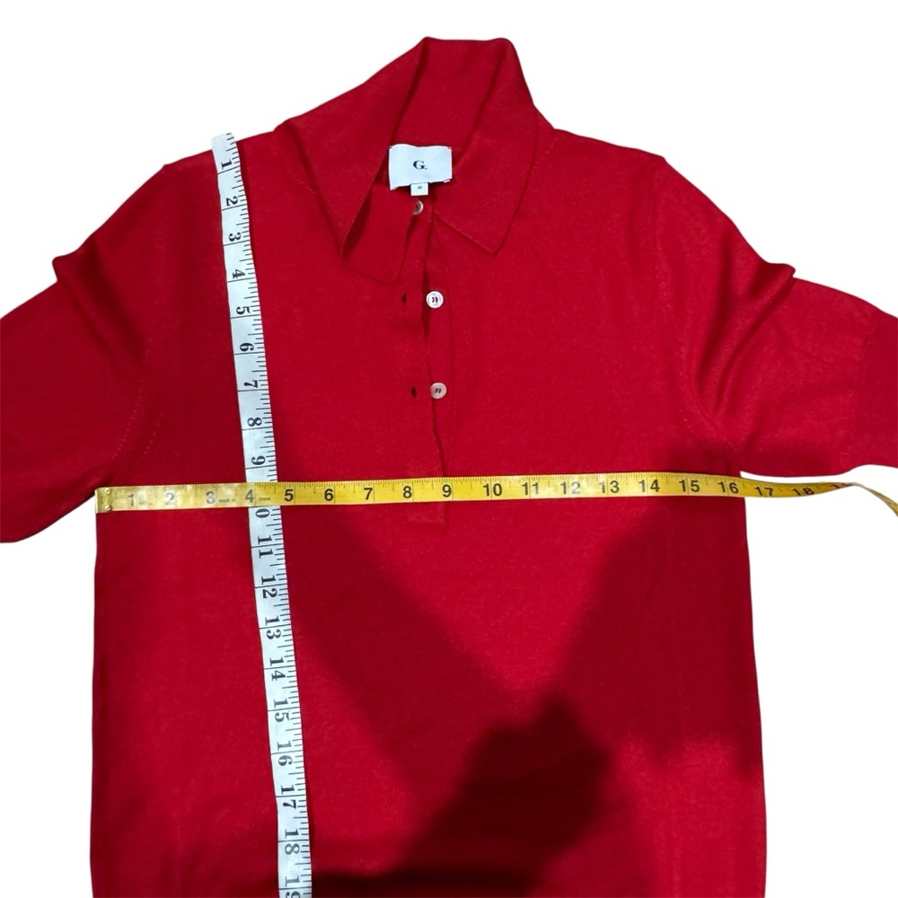 G. LABEL BY GOOP Avery Polo in bright red NEW - Picture 7 of 8